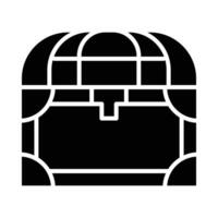 Treasure Chest Vector Glyph Icon For Personal And Commercial Use.