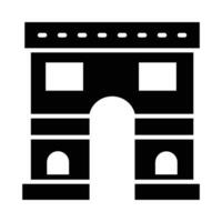 Arc De Triomphe Vector Glyph Icon For Personal And Commercial Use.