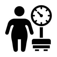 Overweight Vector Glyph Icon For Personal And Commercial Use.