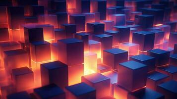 futuristic voxel artificial cubes ai generated photo