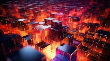 abstract voxel artificial cubes ai generated photo