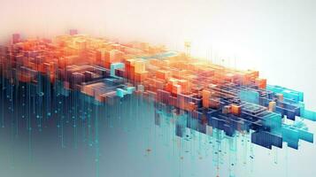 background voxel data flow ai generated photo