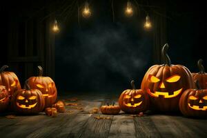 A creative Happy Halloween banner design for a spirited celebration AI Generated photo