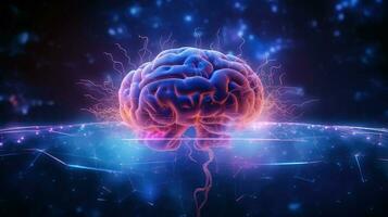mind brain synapse scan ai generated photo