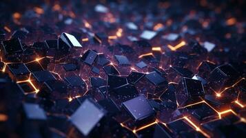 technology voxel nano structure ai generated photo