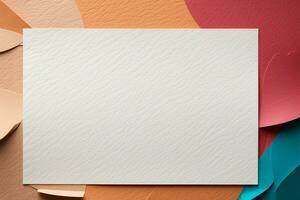 Vivid blank white paper, perfect for messages and communication concepts AI Generated photo