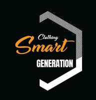 Smart generation t shirt design men's vector