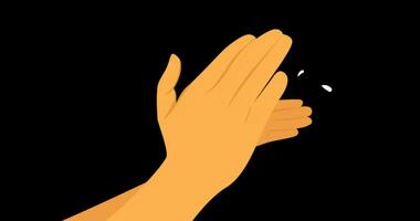 2 d animation of hands clapping video