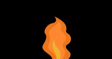 2d animation of a brightly burning fire video