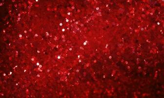 AI Generative. Vibrant red glitter texture. Created with AI photo