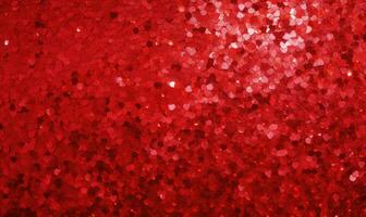 AI Generative. Vibrant red glitter texture. Created with AI photo