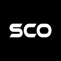 SCO Letter Logo Design, Inspiration for a Unique Identity. Modern Elegance and Creative Design. Watermark Your Success with the Striking this Logo. vector