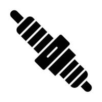 Spark Plug Vector Glyph Icon For Personal And Commercial Use.