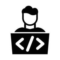 Programmer Vector Glyph Icon For Personal And Commercial Use.