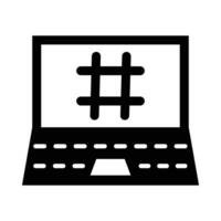 Hashtag Vector Glyph Icon For Personal And Commercial Use.