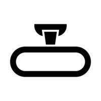 Rearview Vector Glyph Icon For Personal And Commercial Use.