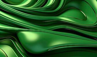 Abstract liquid wallpaper. Creative green banner. For banner, postcard, book illustration. Created with generative AI tools photo