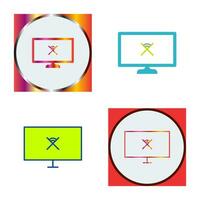 Unique Disconnected Network Vector Icon