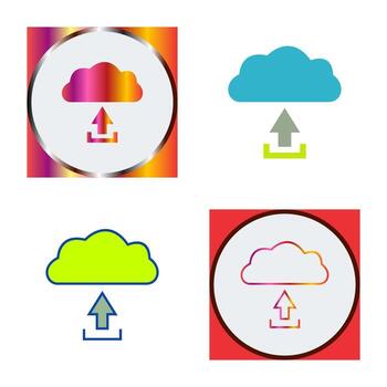 Unique Upload to Cloud Vector Icon