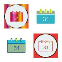 Unique Calendar Vector Icon