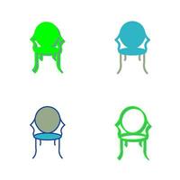 icono de vector de silla antigua