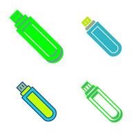 Unique USB Drive Vector Icon