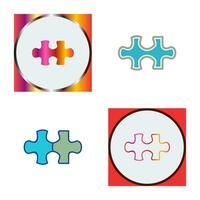 Unique Puzzle Piece Vector Icon