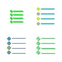 Unique Numbered list Vector Icon