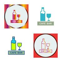 Unique Drinks Cafe Vector Icon