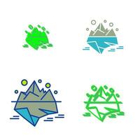 icono de vector de iceberg