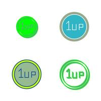 Unique 1UP Vector Icon