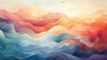 bright groovy psychedelic retro background . generative ai photo