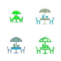 Unique Cafe Table Vector Icon