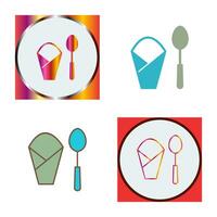 Spoon and Napkin Vector Icon