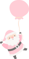 fofa Rosa santa claus com balão png