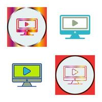 icono de vector de lección de video