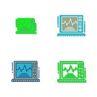 icono de vector de monitor de electrocardiograma