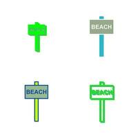 Beach Sign Vector Icon