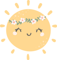 Cute nursery sun png