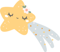 carino stella tiro, kawaii vivaio cielo png