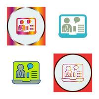 Online Job Interview Vector Icon