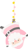 süß Rosa Santa claus png