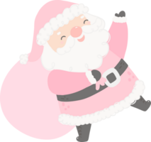 carino rosa Santa Claus con sacco png
