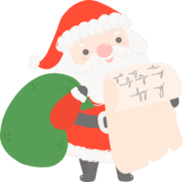 carino Santa Claus con sacco png