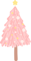 rosado Navidad árbol png
