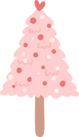 rosado Navidad árbol png