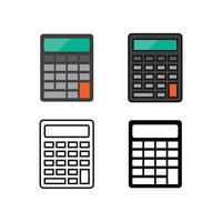 Math calculator for counting operations. Finance and economy concept, cost managements, money strategy and purchase calculation. Calculator icon. Vector illustration. Design on white background. EPS10