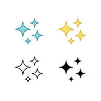 bright sparkles, glowing, starbust, magic stars, bright stars illustration. firework stars and glitter celebration. Shine icon, clean star icon. vector illustration. design on white background. EPS10