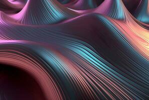 photo metallic holographic iridescent gradient wallpaper  generative ai