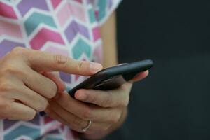 Using phone, mobile phone in hand photo